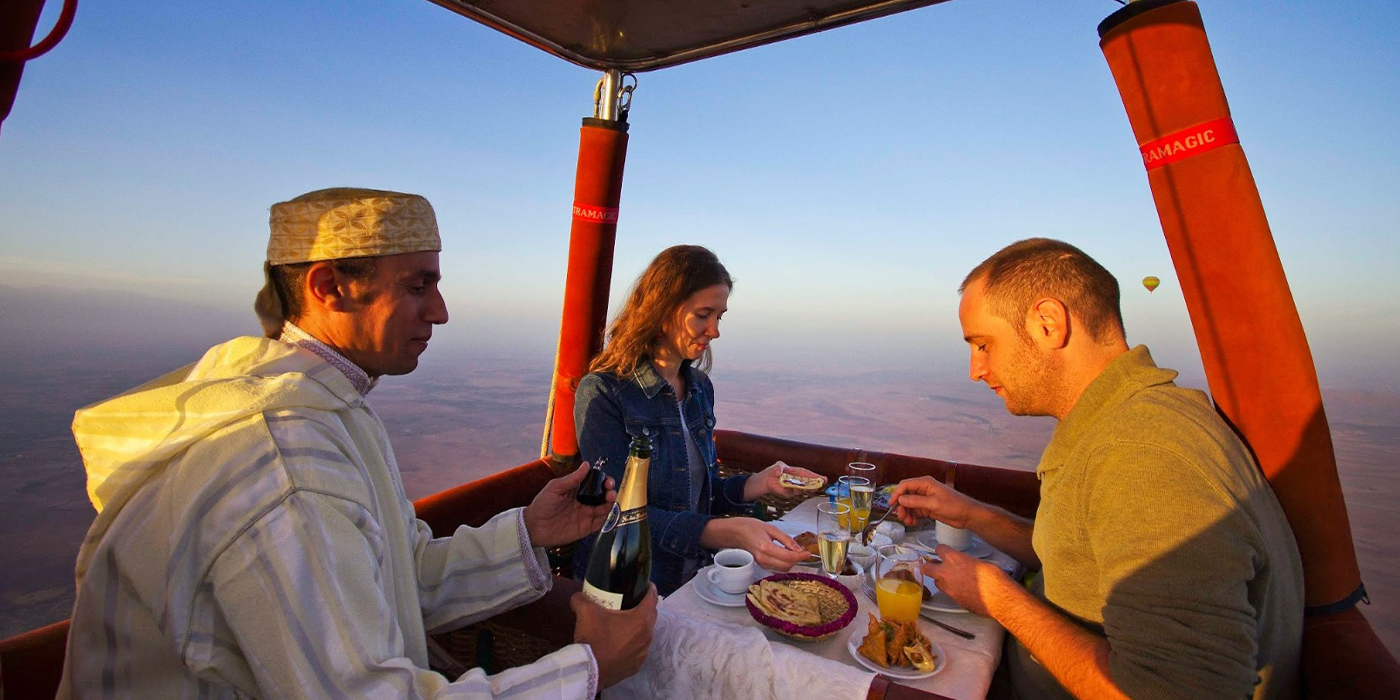 Marrakech Linelyes Adventure • Ballon d'air (45min + petit déjeuner + transport + lever du soleil )